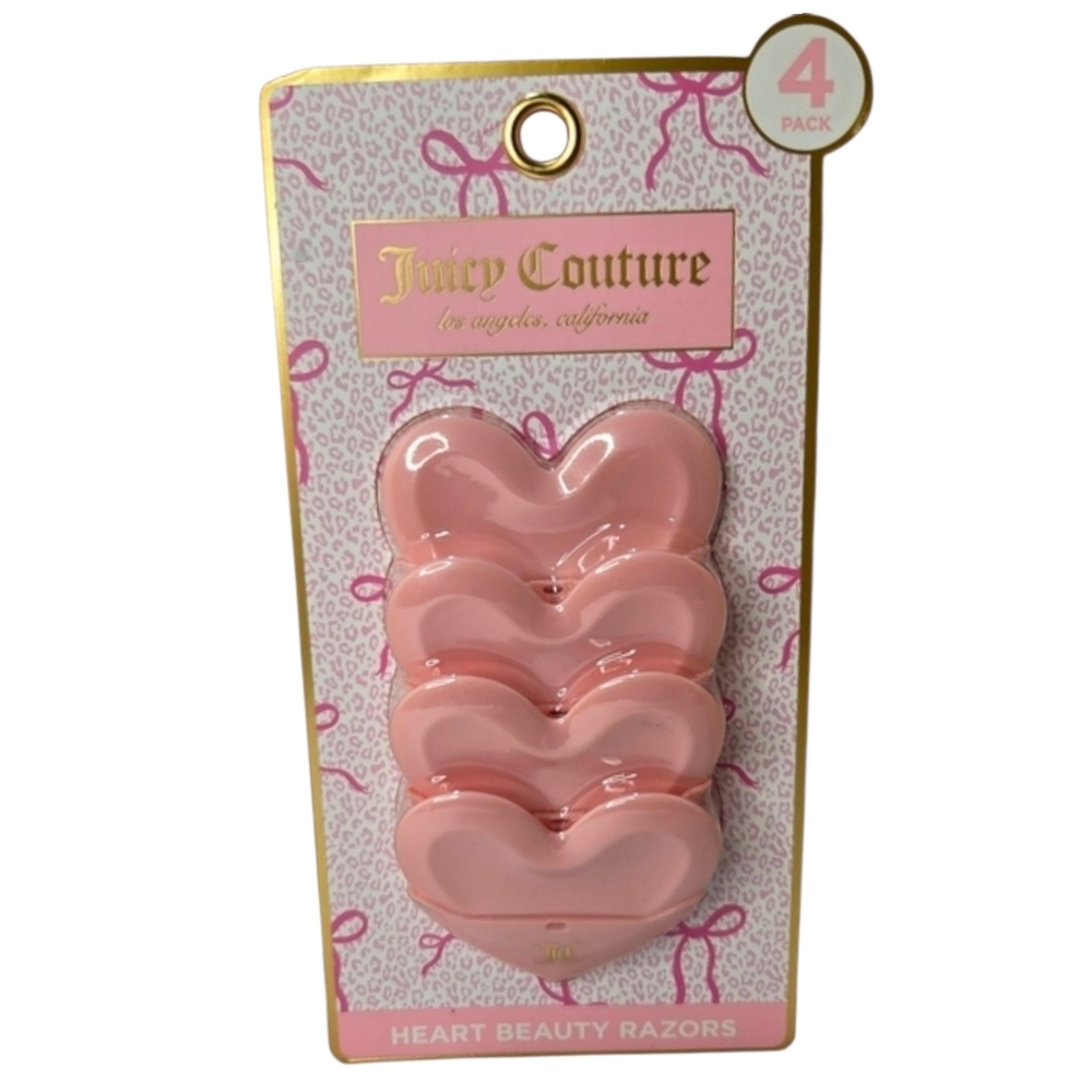 💕▪️Juicy Couture▪️ Pink Heart  Set Of 4 Beauty Razors Set